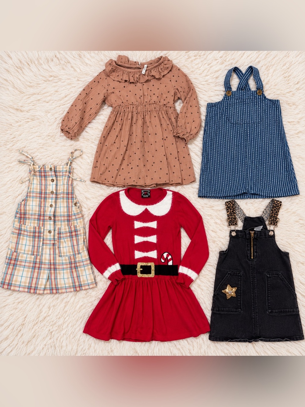 Girls Size 4 Dress & Overall Lot – 5 Pieces | Rylee + Cru, Billabong, O'Neill